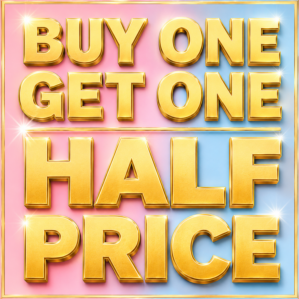 Buy One Get One Half Price promotional image
