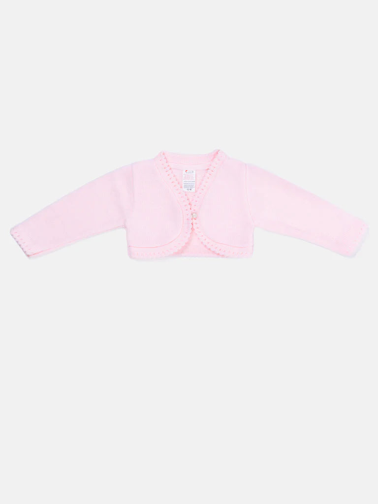 Girls' Pink Bolero Cardigan