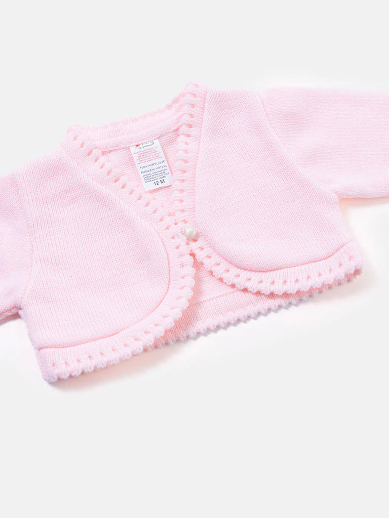 Girls' Pink Bolero Cardigan