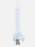 Teddy Bear Dummy Clip — Blue Ribbon & Bow