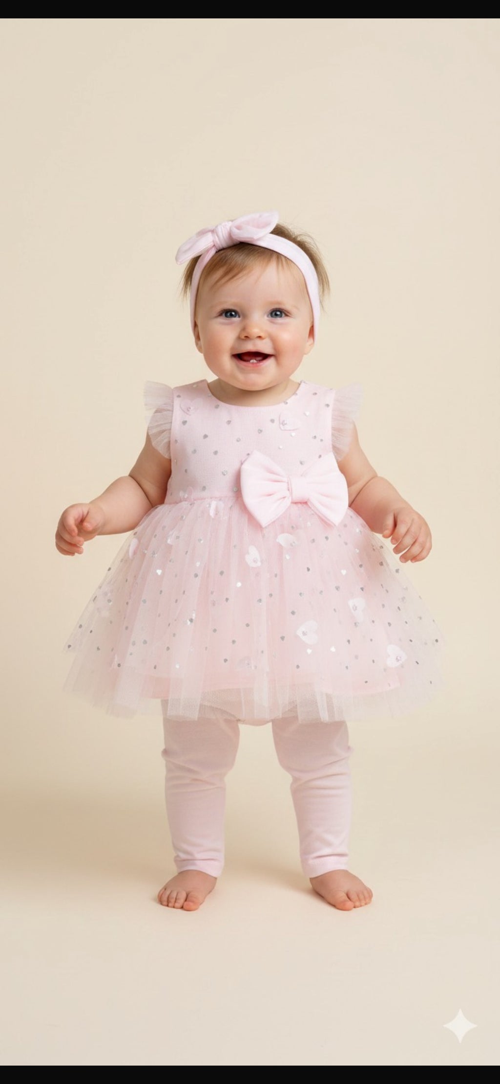 Visara Heart Print Dress Set