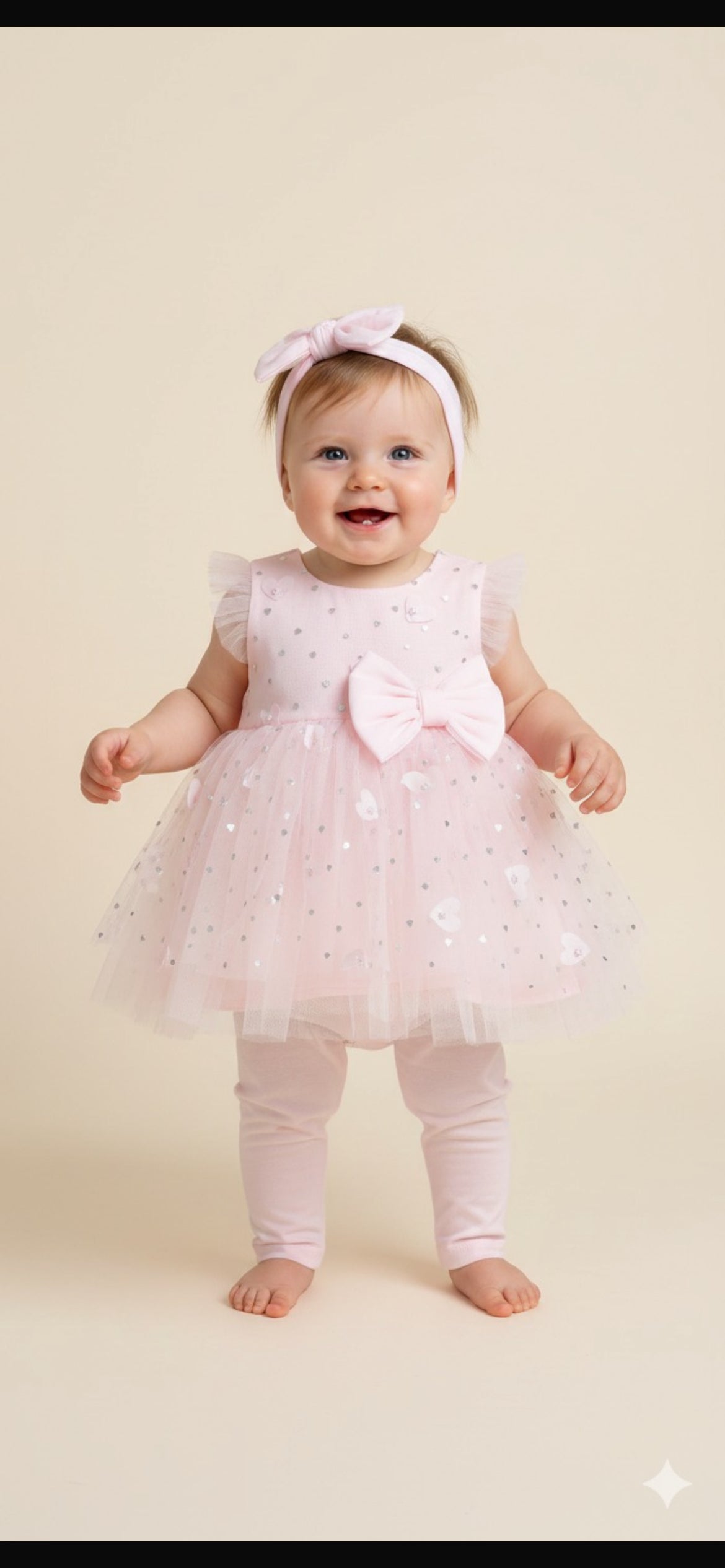 Visara Heart Print Dress Set