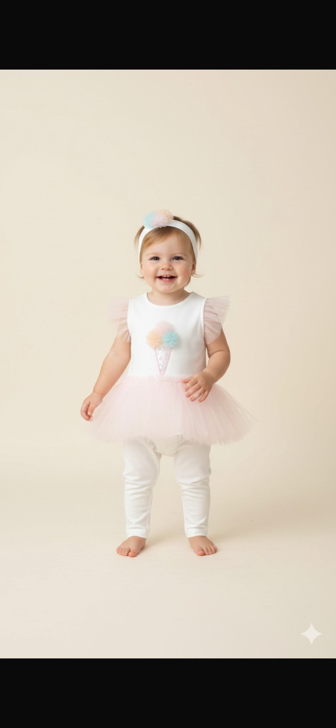 Visara Ice Cream Tulle Dress Set