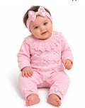 Pink Romper Set with Matching Headband