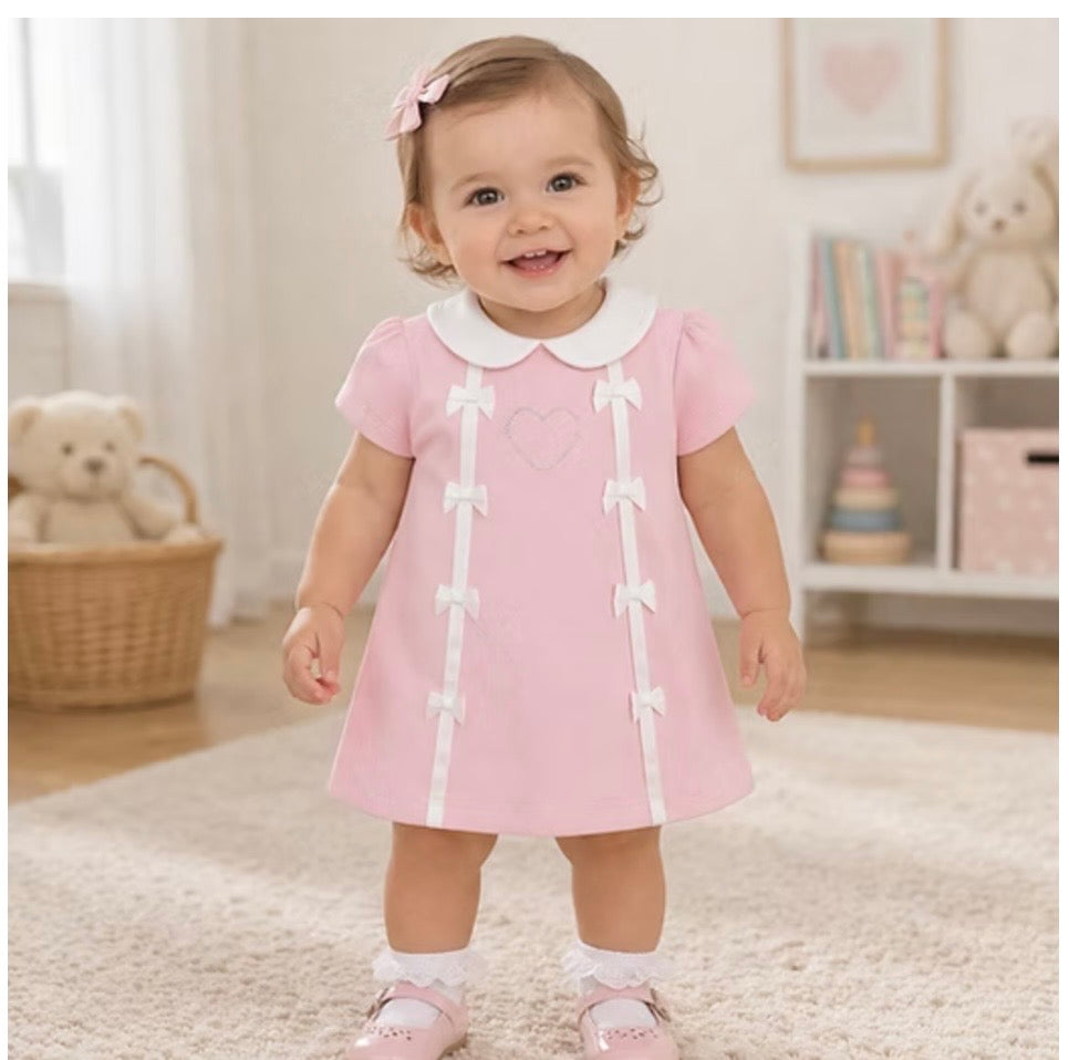 Pink Ribbon & Bows Dress — Baby Girl