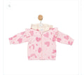 Mintini Baby Girls Pink Heart Zip-Up Hoodie