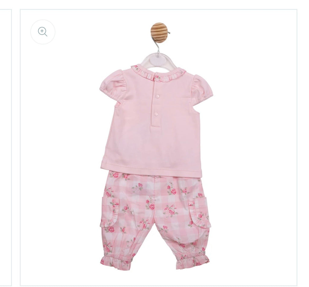Mintini Baby Pink Floral 2-Piece Set