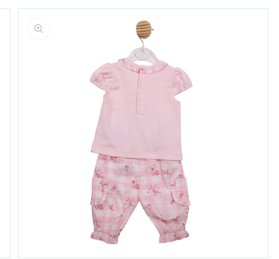 Mintini Baby Pink Floral 2-Piece Set