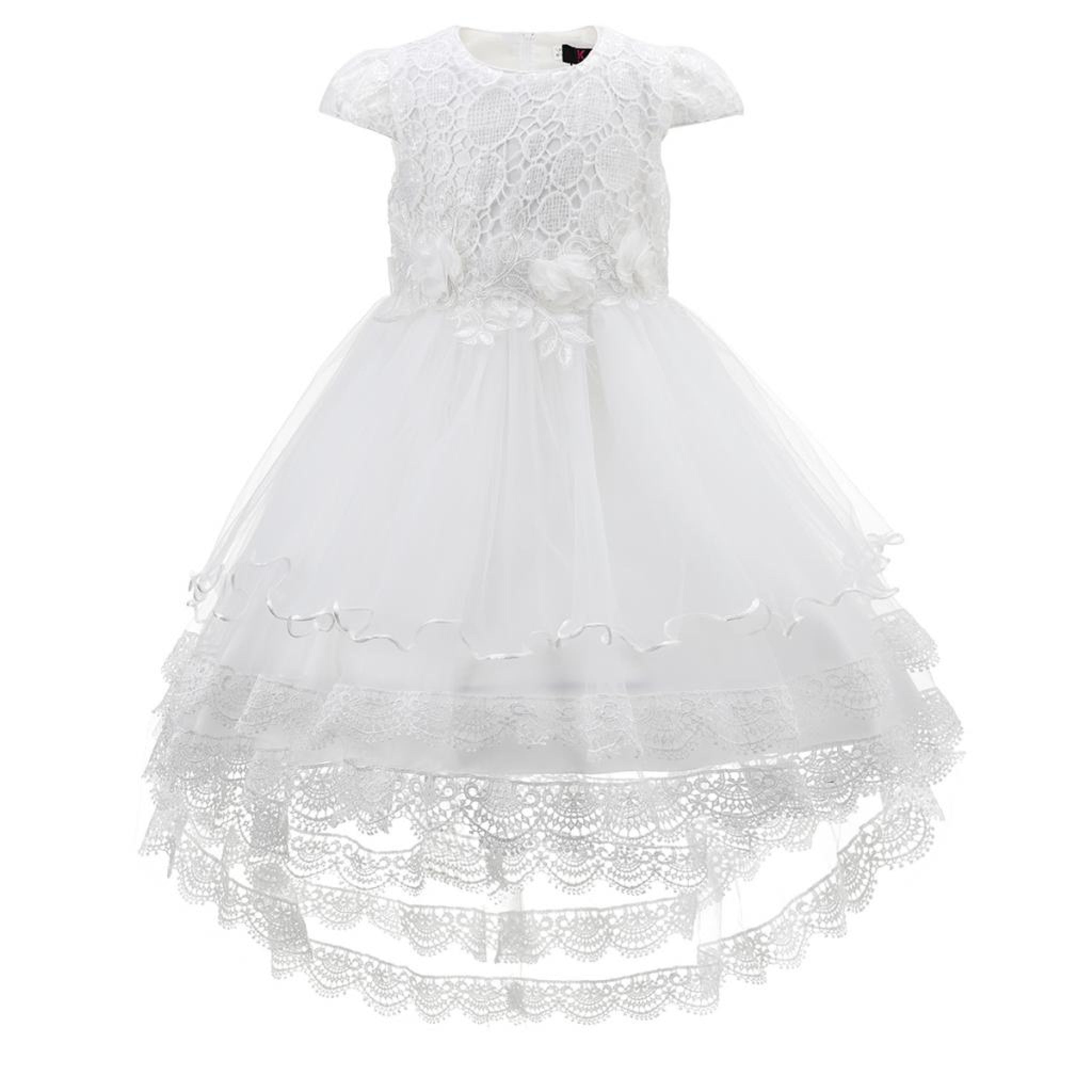 White Lace Organza Dress