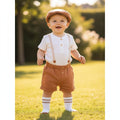 Baby Boys 4-Piece Short Set with Bodysuit, Cap & Socks