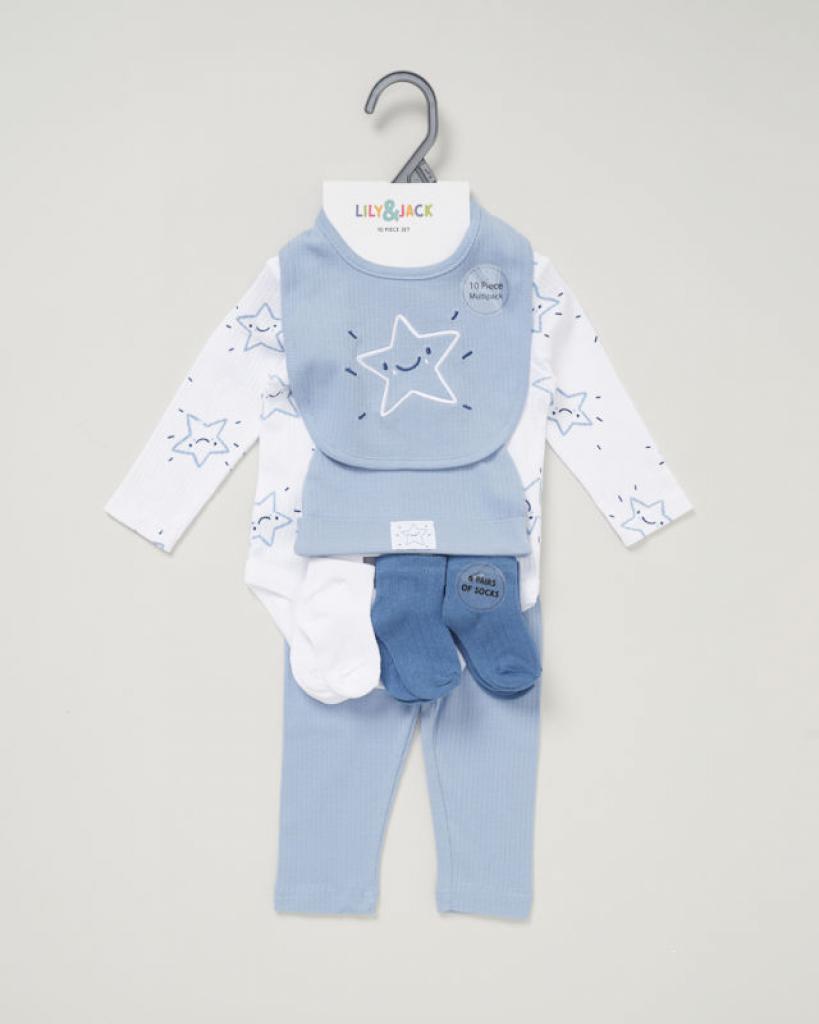 Lily & Jack Baby Boys' 10-Piece Hanging Gift Set