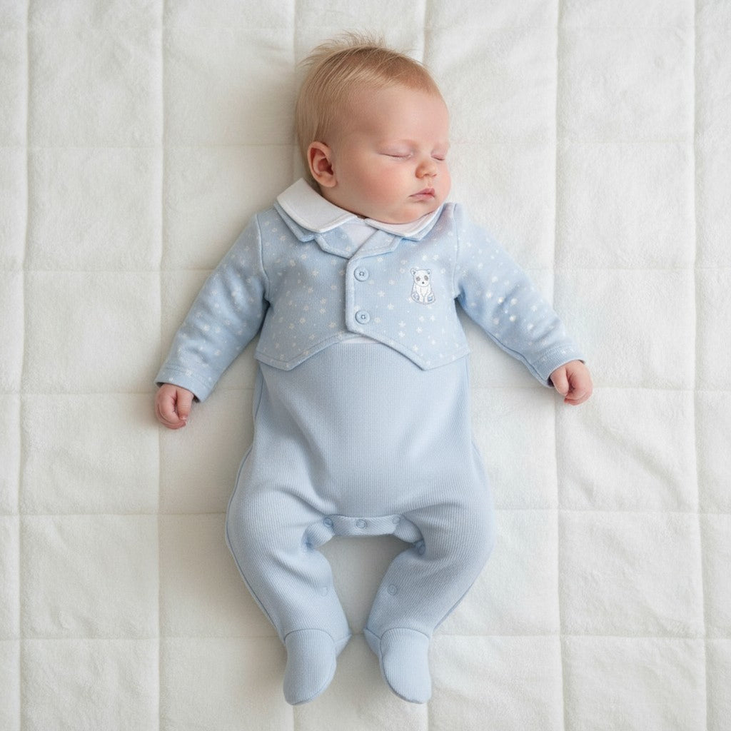 My Little Chick Bear & Stars Waistcoat All-in-One