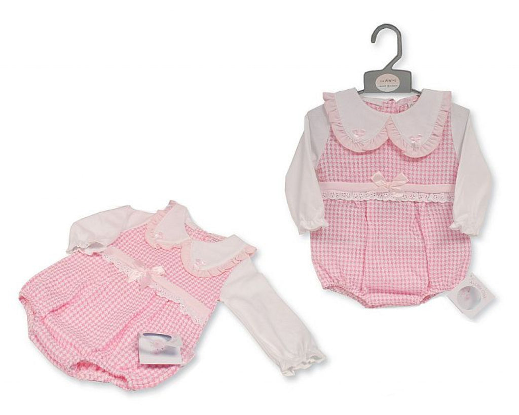 Dogtooth "Bows and Lace" Short Romper