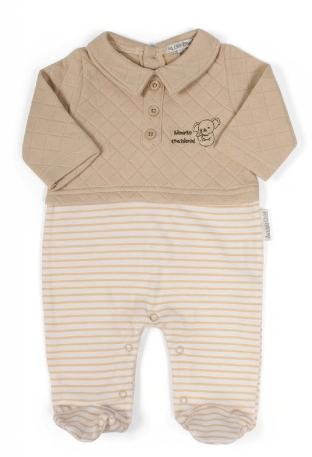 My Little Chick Taupe Quilted All-in-One