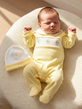 Owl Smocked All-in-One & Hat Set