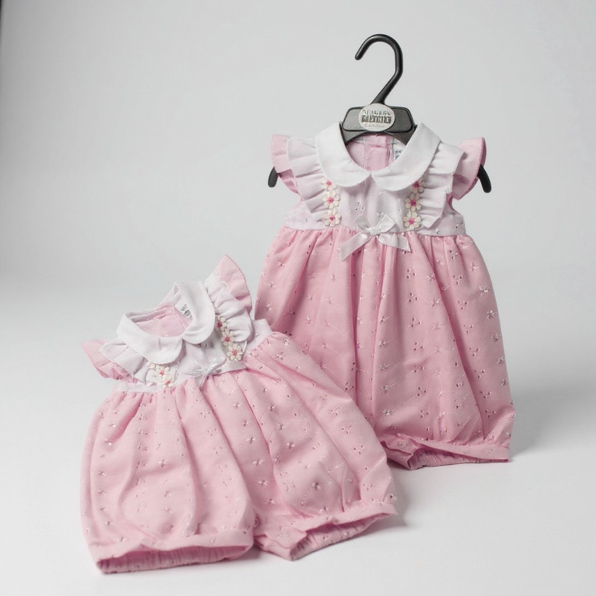 My Little Chick Pink Romper Suit with Peter Pan Collar