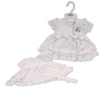 Tiny Chick Premature Baby White Dress Set with Knickers & Headband