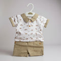 My Little Chick Baby Boys' Dinosaur Short Set