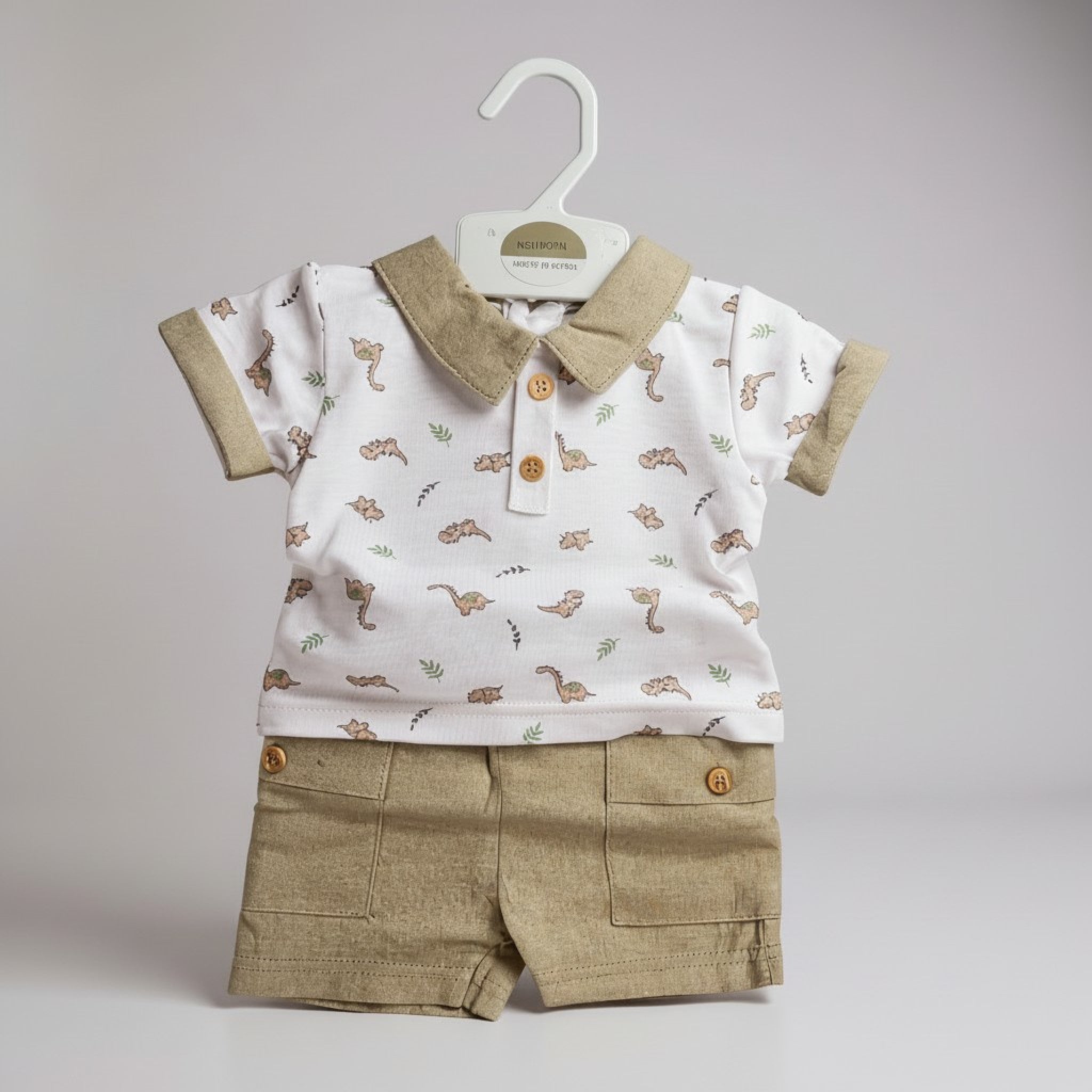 My Little Chick Baby Boys' Dinosaur Short Set