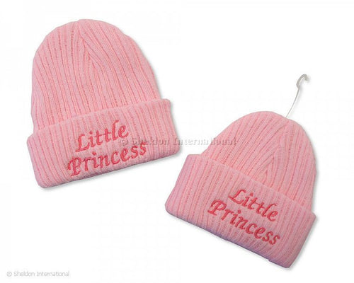 Baby Girl 'Little Princess' Knitted Beanie Hat | Newborn 0–3 Months