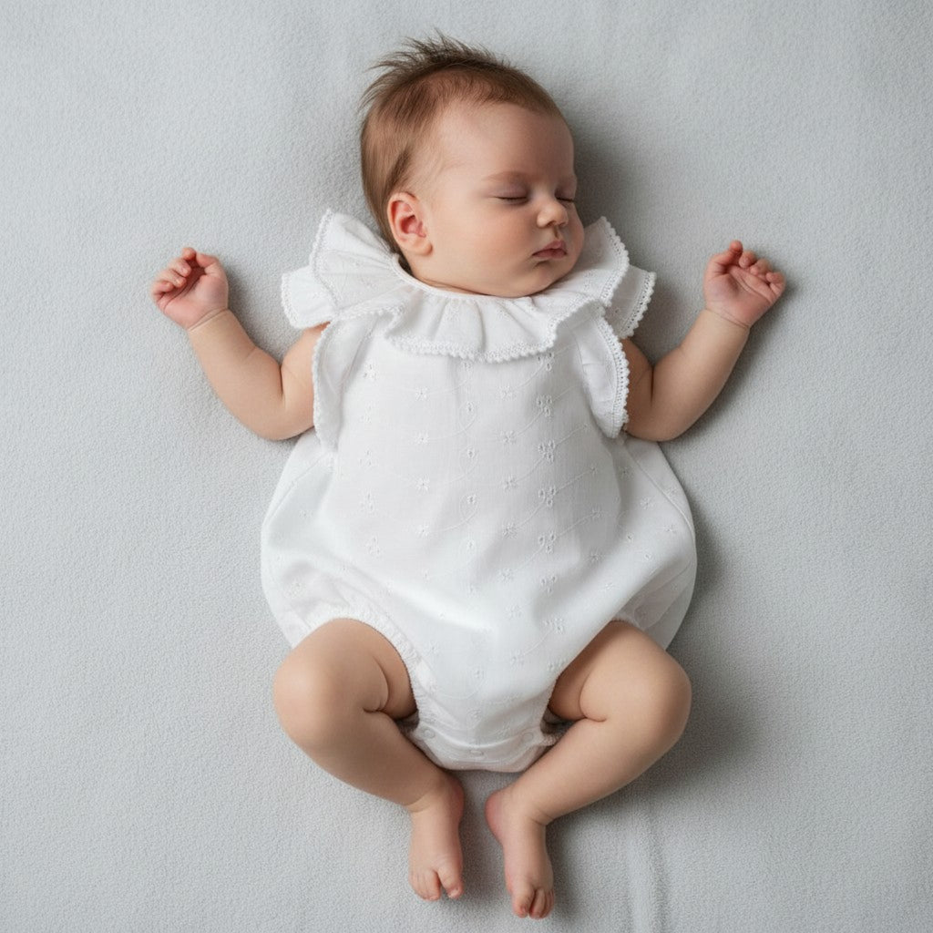 White Broderie Anglaise Romper