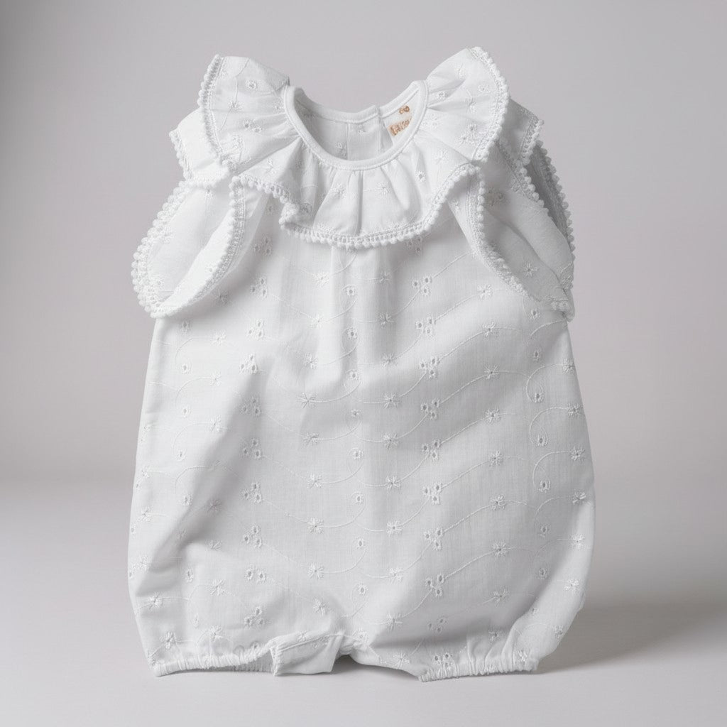 White Broderie Anglaise Romper