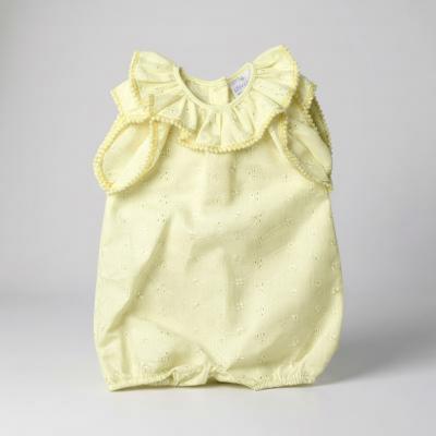 Lemon Broderie Anglaise Romper — Baby Girl