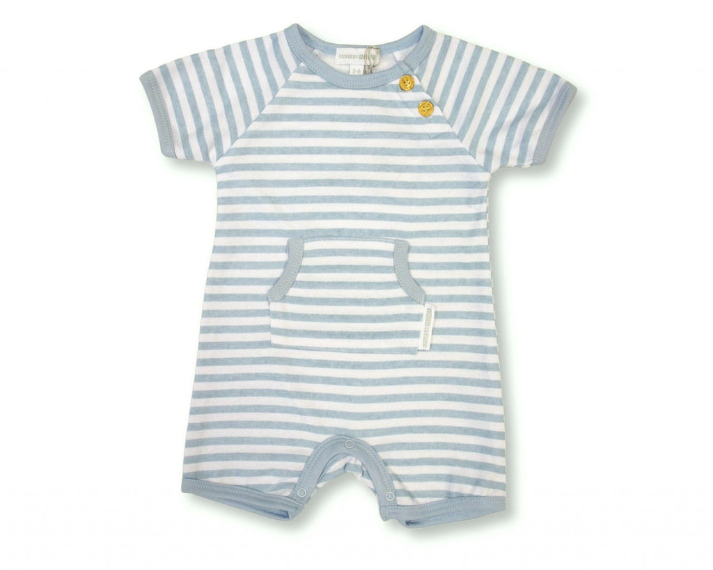 Baby Boys Blue Striped Romper
