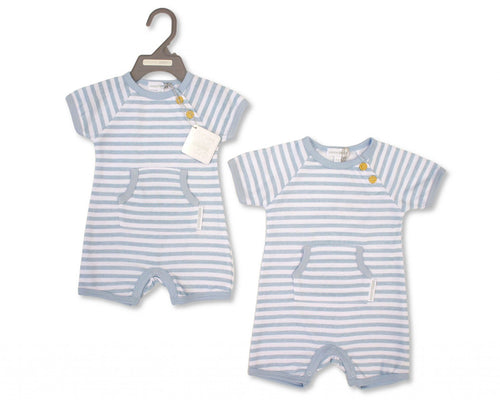 Baby Boys Blue Striped Romper