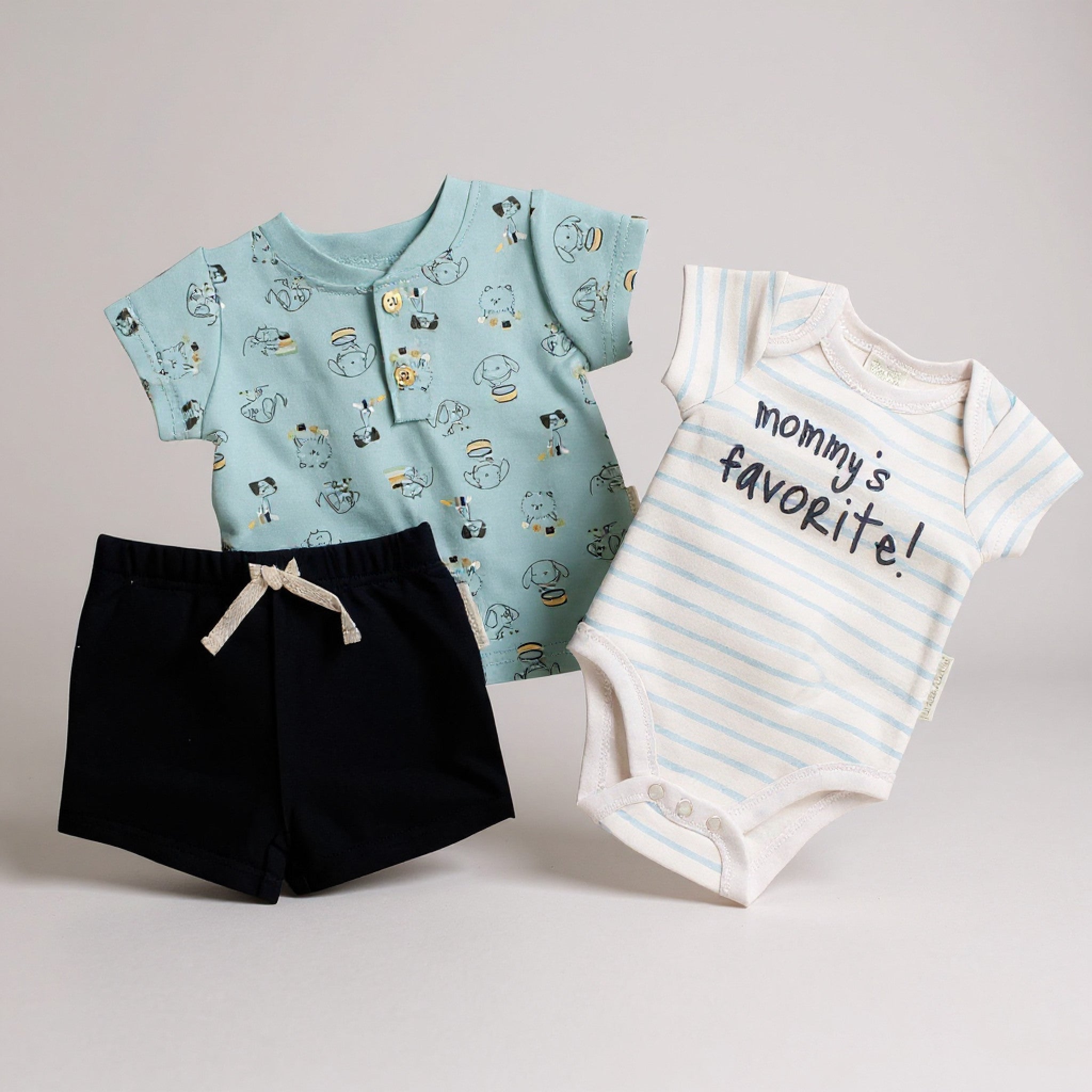 Puppy 3-Piece Short Set — Baby Boy