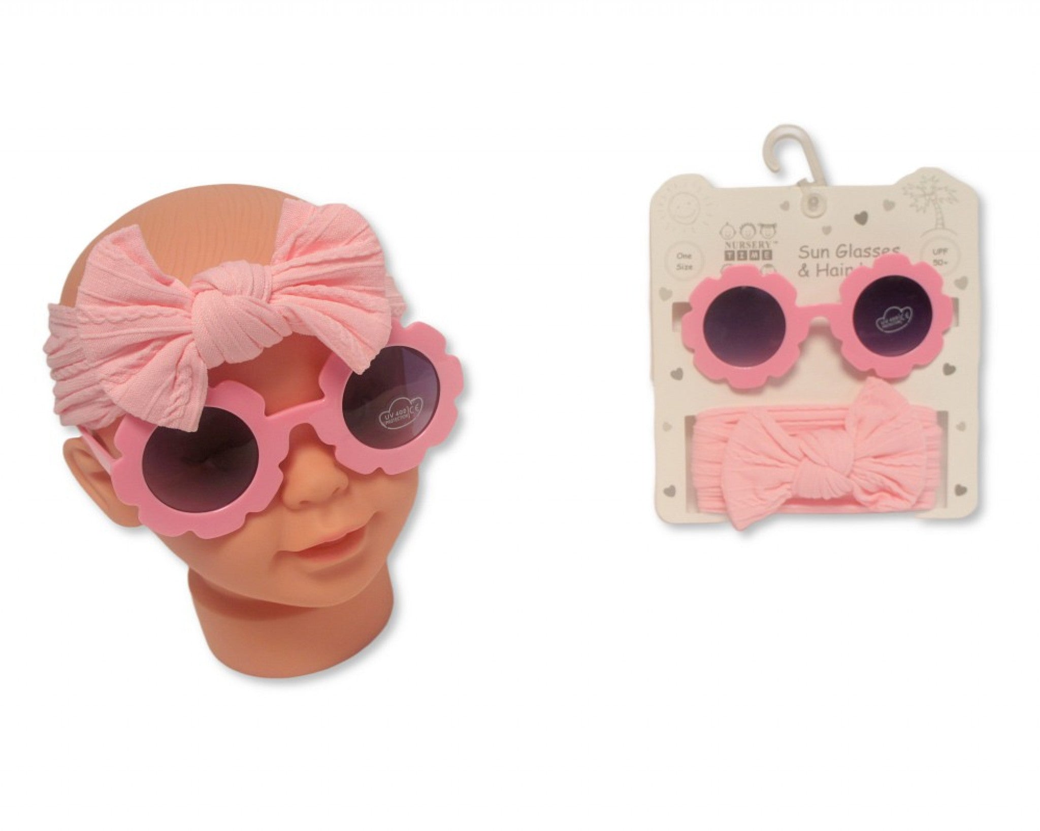Baby Girls' Pink Headband & Sunglasses Set
