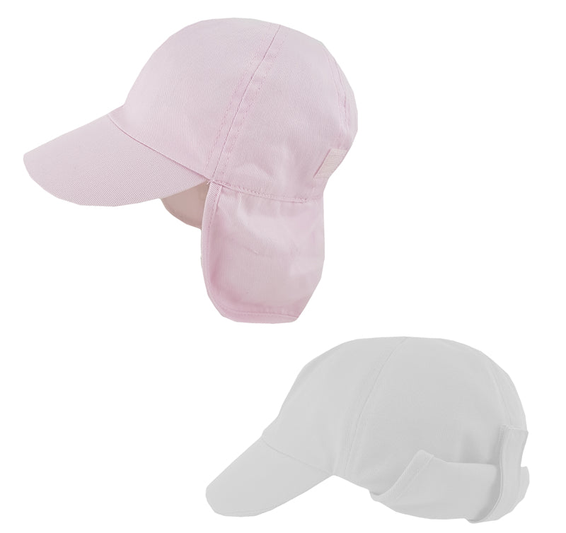 Baby Cap – Pink & White | 3–12 Months
