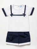 Navy & White Sailor Suit Romper — Baby Boy