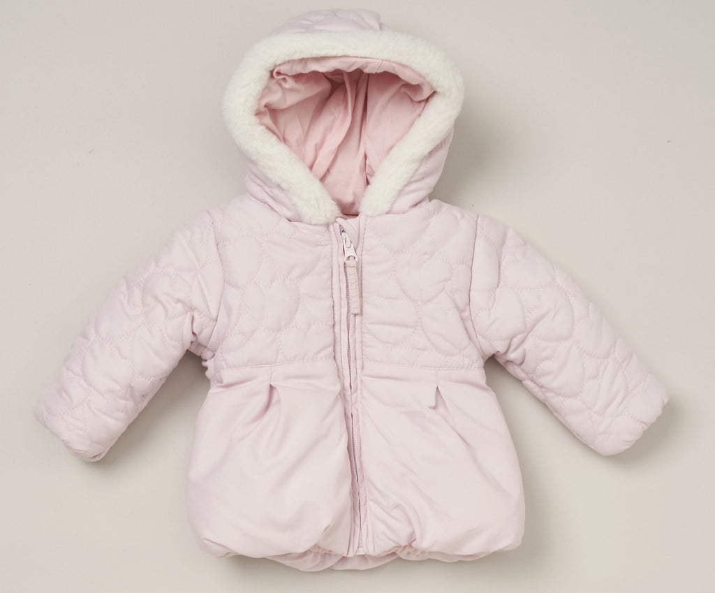 Girls' Pink Hooded Coat