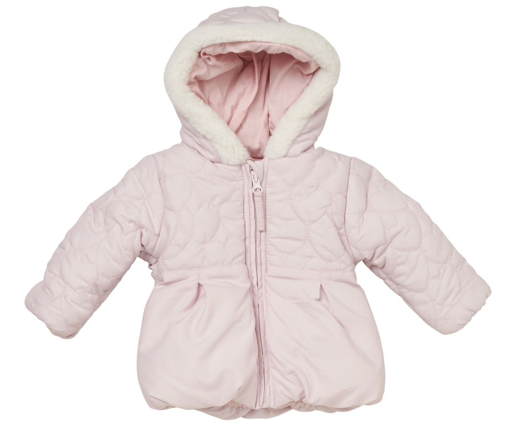 Girls' Pink Hooded Coat