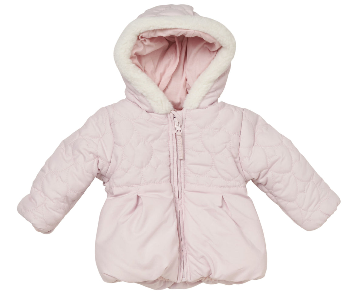Girls' Pink Hooded Coat