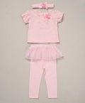 Baby Girl 3-Piece Set – Tutu Leggings, T-Shirt & Headband