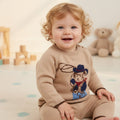 Baby Boy Knit Cowboy Teddy Bear Jumper & Trousers Set | 0–12 Months