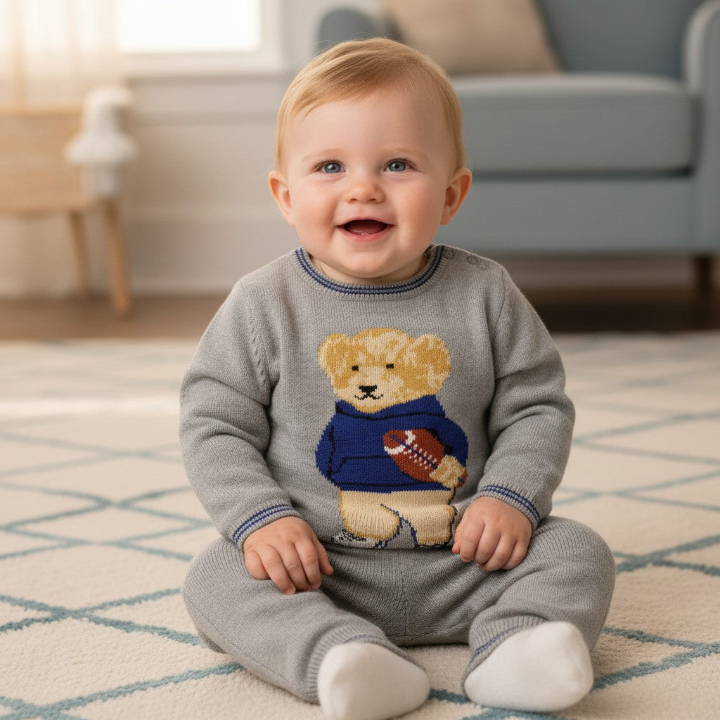 True Knit Cotton Teddy Jumper & Trousers