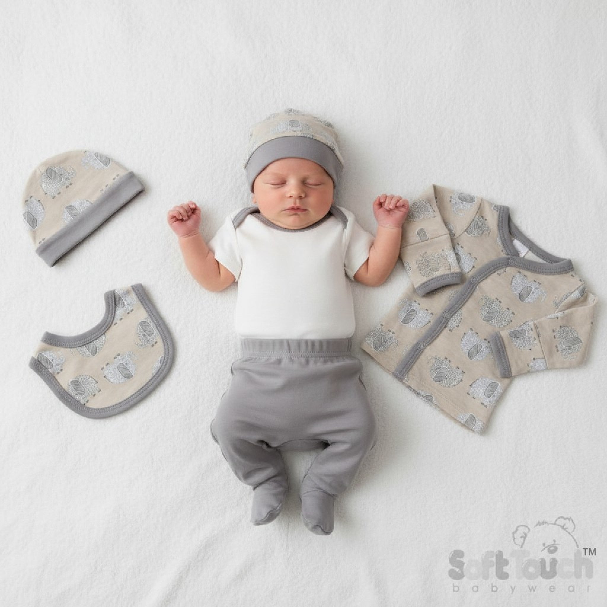 Premature Baby Elephant 5-Piece Clothing Set
