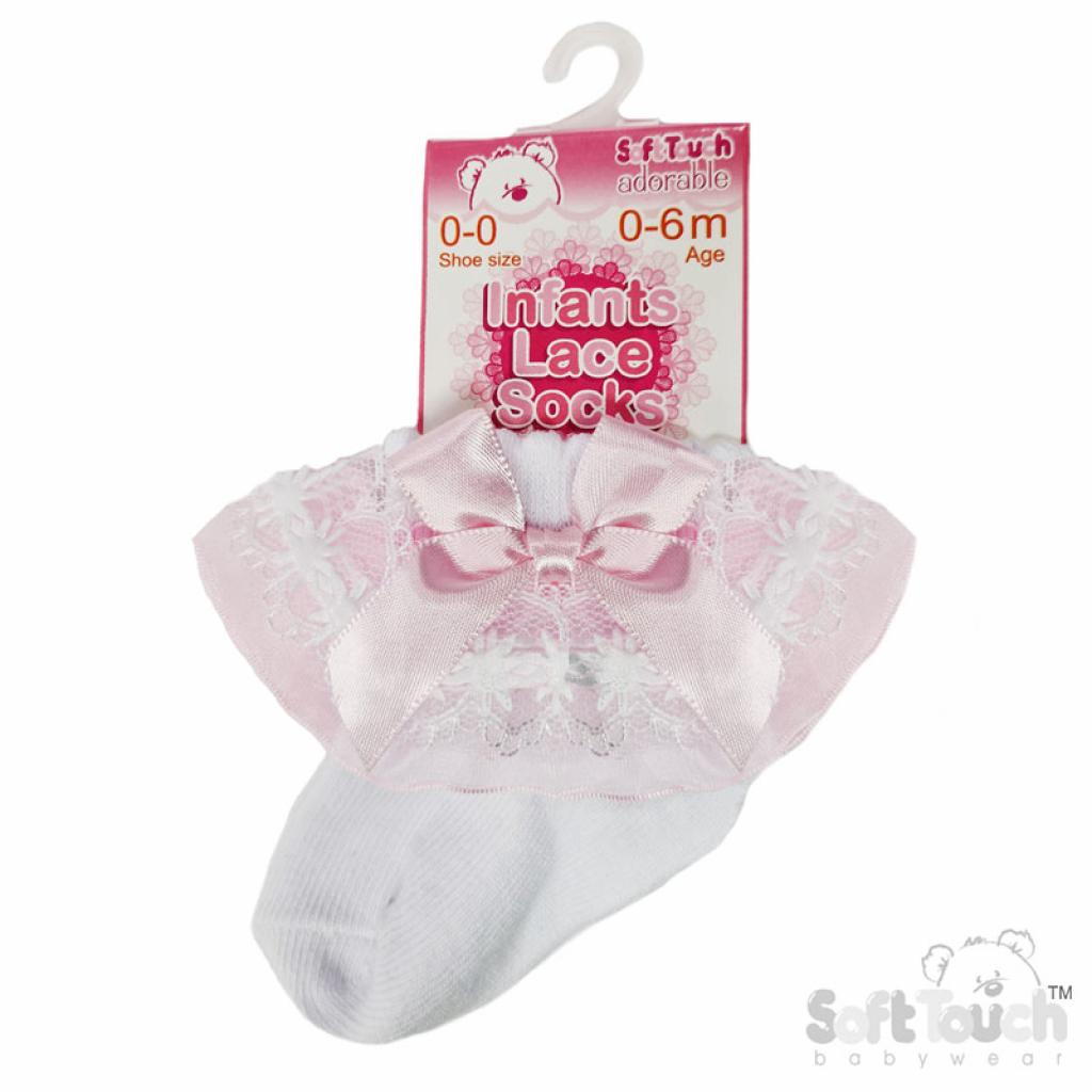 Pink Frill Baby Socks