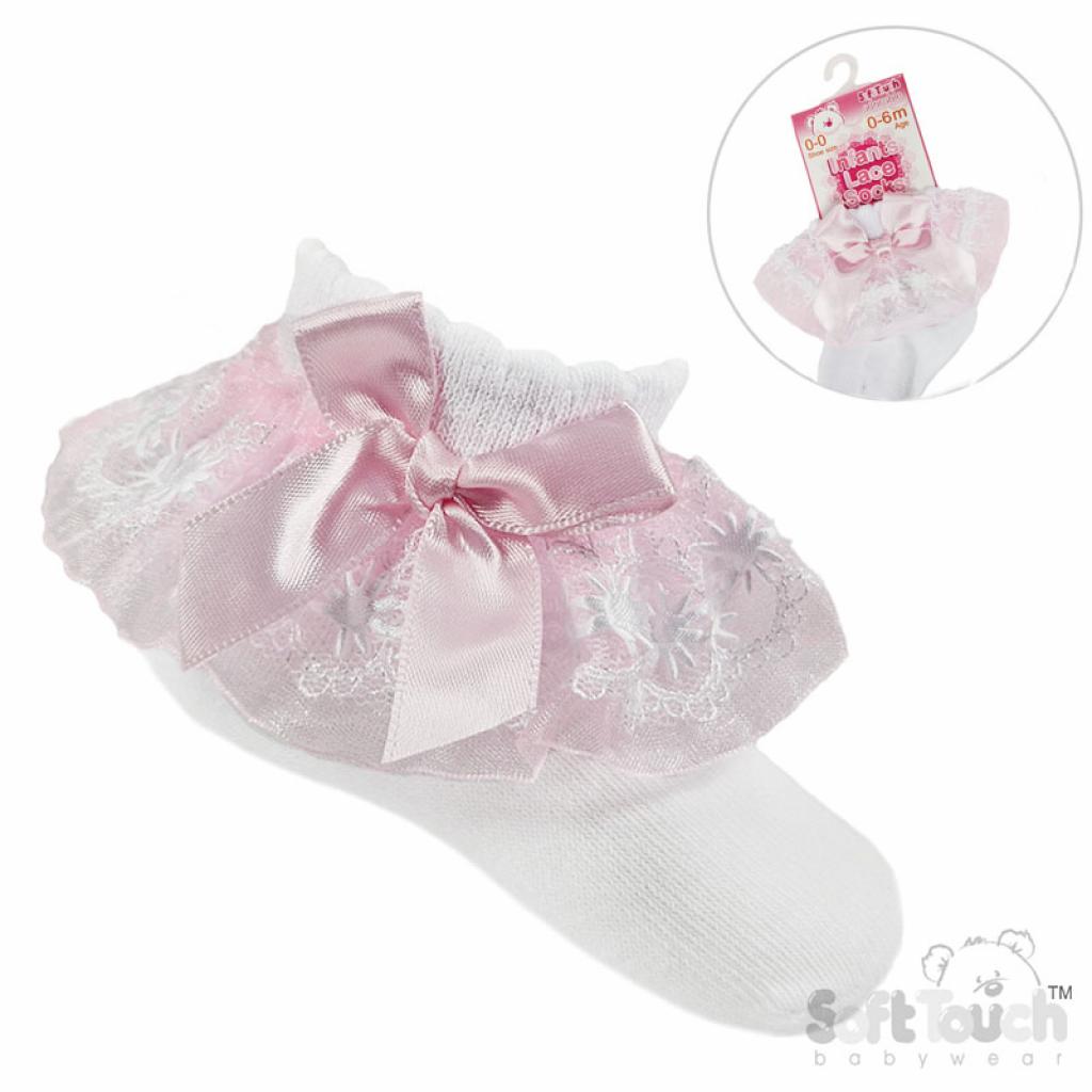 Pink Frill Baby Socks