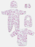 Pink Safari 5-Piece Baby Gift Set