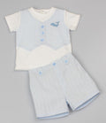 Baby Boys Whale Motif 2-Piece Short Set