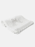 Baby Open Dot Knitted Spanish Blanket with Bow
