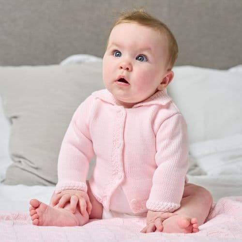 Pink Collar Cardigan – Baby Girl