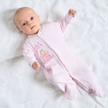 Rabbit & Star Ribbed Sleepsuit – Baby Girl