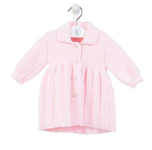 Girls Pearl Button Knitted Baby Coat