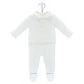 Boys Diamond Knit Polo Top & Footed Leggings Set