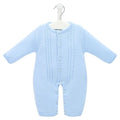 Blue Cable Knit Footless Coverall